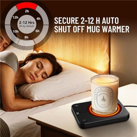 ☕ Electric Coffee Mug Warmer – 3 Temperature Settings & Auto Shut-Off 🔥 - Picture 2 of 4